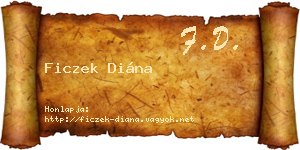 Ficzek Diána névjegykártya